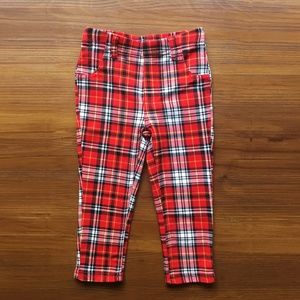 Garanimals || Red Plaid Legging Style Skinny Pants